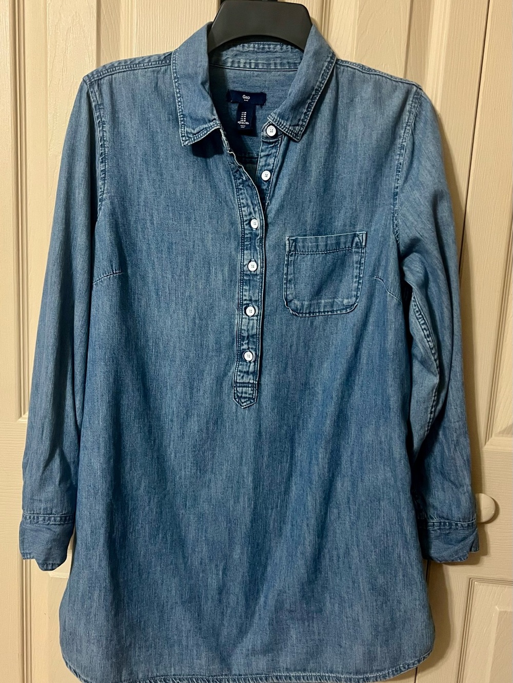 Gap  Women’s Long-Sleeve Denim Tunic Shirt - Blue Size M